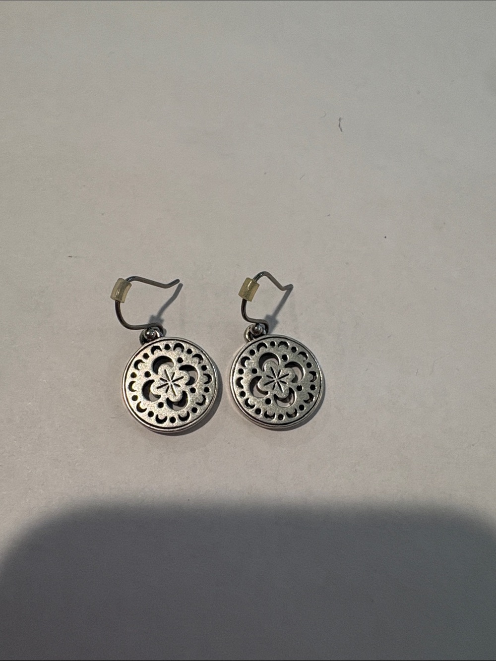 Silver Floral Filigree Drop Earrings - Women Jewelry
